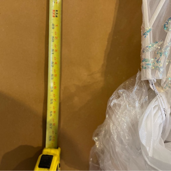 Angela & Alison Prom Dress, Style 21009 White, Size 10 - Picture 6 of 7